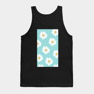 Mint Green Daisy Design Tank Top